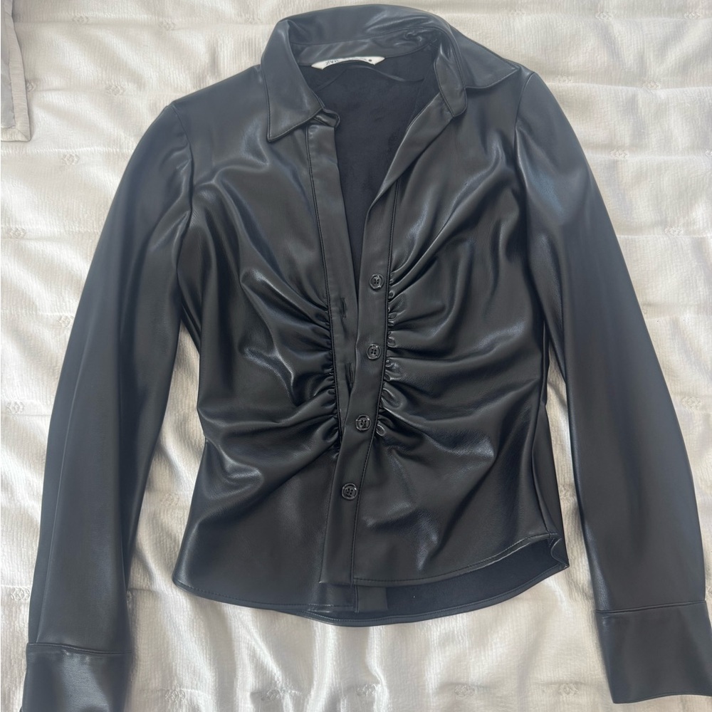 Black Ruched Women's top - Zara
